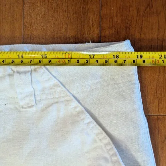Sanctuary White Linen Straight Leg Pants Sz 10 - Picture 6 of 9